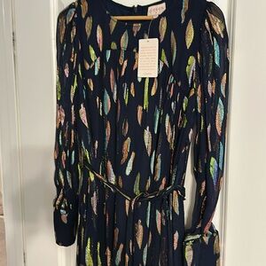 Ciebon M NWT Eryn Metallic Print Tie waist Maxi